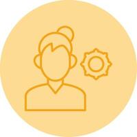 Support Line Dual Tone Circle Icon vector