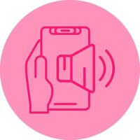 Volume Line Dual Tone Circle Icon vector