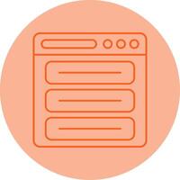 Web Menu Line Dual Tone Circle Icon vector