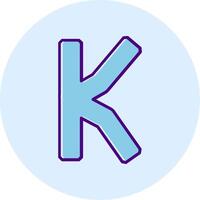 Small k Icon vector
