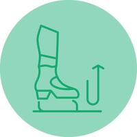 Stomp Line Dual Tone Circle Icon vector