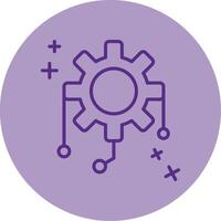 Integration Line Dual Tone Circle Icon vector