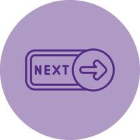 Next Line Dual Tone Circle Icon vector