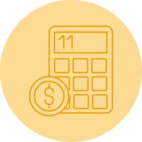 Calculation Line Dual Tone Circle Icon vector