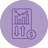 Sales Report Line Dual Tone Circle Icon vector