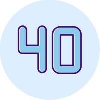Forty Line Dual Tone Circle Icon vector
