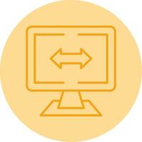 Gap Measurement Line Dual Tone Circle Icon vector