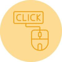 Click Line Dual Tone Circle Icon vector