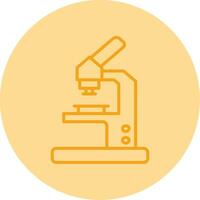 Microscope Line Dual Tone Circle Icon vector