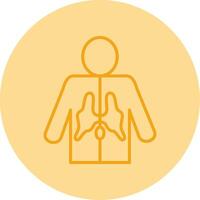 Spinal Cord Line Dual Tone Circle Icon vector