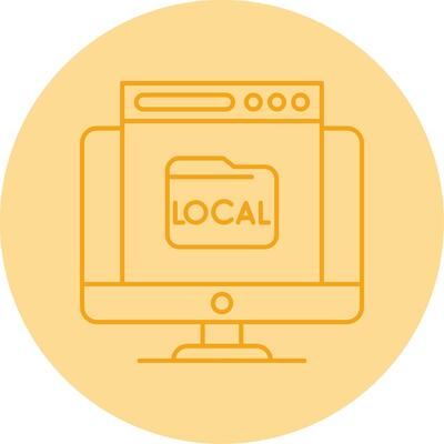 Local Line Dual Tone Circle Icon