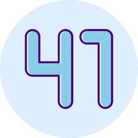 Forty one Line Dual Tone Circle Icon vector