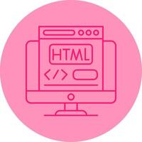 Html Line Dual Tone Circle Icon vector