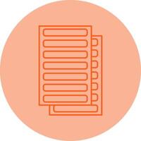 Daily Ledger Line Dual Tone Circle Icon vector