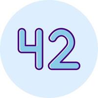 Forty two Line Dual Tone Circle Icon vector
