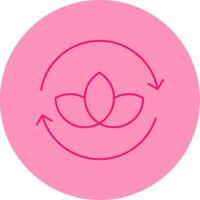 Zero Waste Line Dual Tone Circle Icon vector