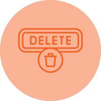 Delete Line Dual Tone Circle Icon vector