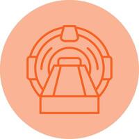 Mri Line Dual Tone Circle Icon vector