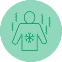 Chills Line Dual Tone Circle Icon vector