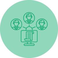 Files Exchange Line Dual Tone Circle Icon vector