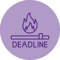 DeadLine Dual Tone Circle Line Dual Tone Circle Icon vector