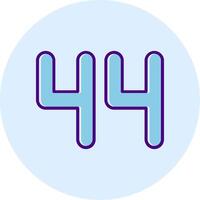Forty four Line Dual Tone Circle Icon vector