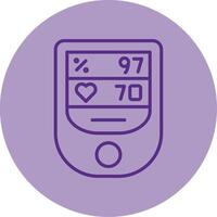 Pulse Oximeter Line Dual Tone Circle Icon vector