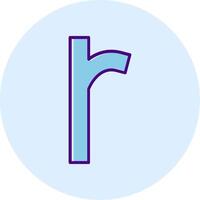 Small r Icon vector