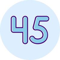 Forty five Line Dual Tone Circle Icon vector