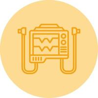 Defribillator Line Dual Tone Circle Icon vector