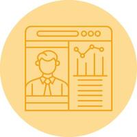 OnLine Dual Tone Circle Web Presentation Line Dual Tone Circle Icon vector