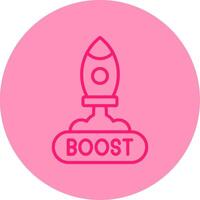 Boost Line Dual Tone Circle Icon vector