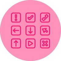 Web Button Line Dual Tone Circle Icon vector