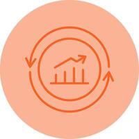 Performance Line Dual Tone Circle Icon vector