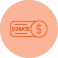 Donate Button Line Dual Tone Circle Icon vector
