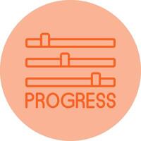 Progress Line Dual Tone Circle Icon vector