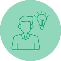 Idea Line Dual Tone Circle Icon vector