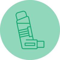 Inhaler Line Dual Tone Circle Icon vector