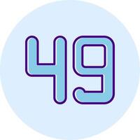Forty nine Line Dual Tone Circle Icon vector