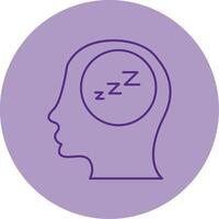 Sleepiness Line Dual Tone Circle Icon vector