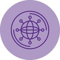 Internet Of Things Line Dual Tone Circle Icon vector