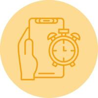Alarm Line Dual Tone Circle Icon vector