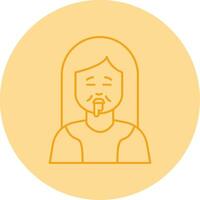 Drolling Line Dual Tone Circle Icon vector