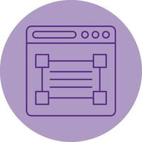 Web Design Line Dual Tone Circle Icon vector