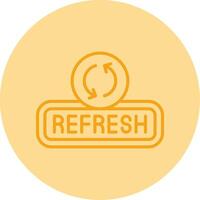 Refresh Line Dual Tone Circle Icon vector