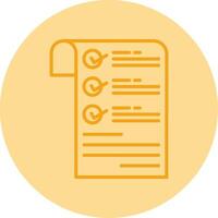 Checklist Line Dual Tone Circle Icon vector