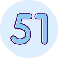 Fifty one Line Dual Tone Circle Icon vector