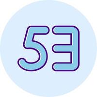 Fifty three Line Dual Tone Circle Icon vector