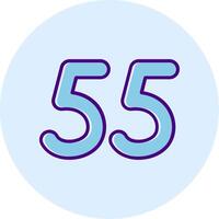 Fifty five Line Dual Tone Circle Icon vector