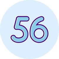 Fifty six Line Dual Tone Circle Icon vector